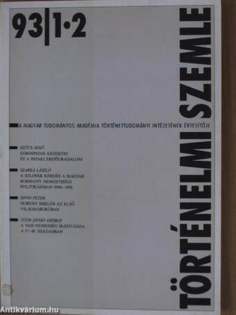 Történelmi Szemle 1993/1-2.