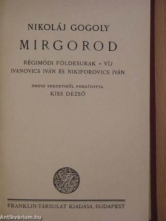 Mirgorod I-II.