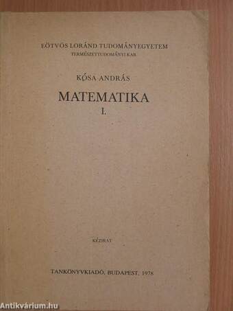 Matematika I.