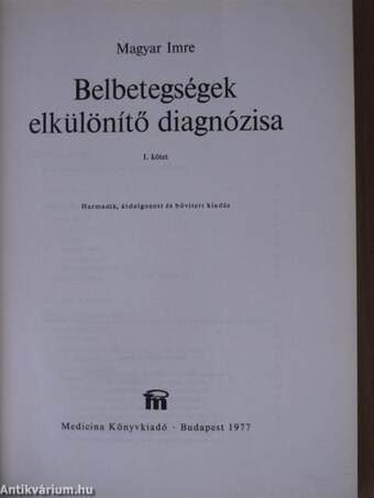 A belbetegségek elkülönítő diagnózisa I-II.