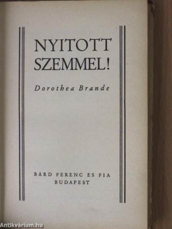 Nyitott szemmel!