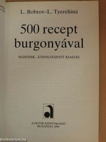 500 recept burgonyával