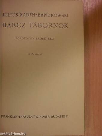 Barcz tábornok I-II.