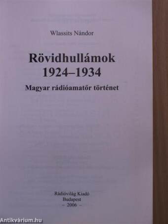 Rövidhullámok 1924-1934