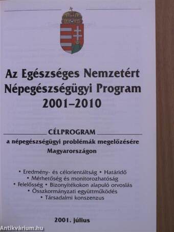 Az Egészséges Nemzetért Népegészségügyi Program 2001-2010