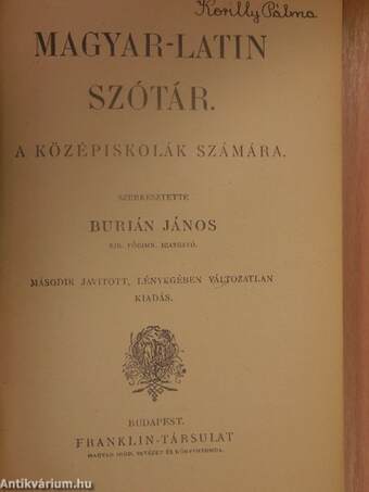 Magyar-latin szótár