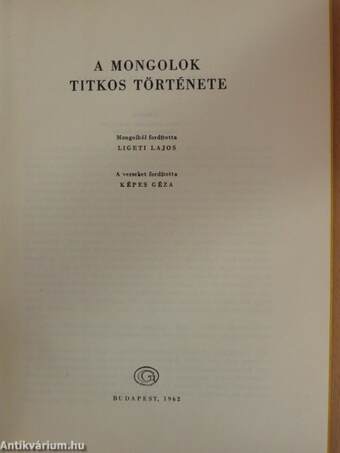 A mongolok titkos története