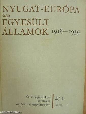 Nyugat-Európa és az Egyesült Államok 1918-1939/1939-1945