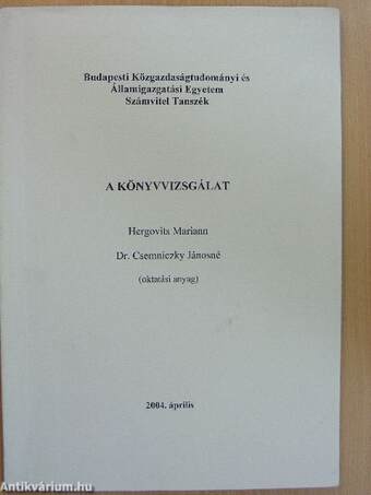 A könyvvizsgálat