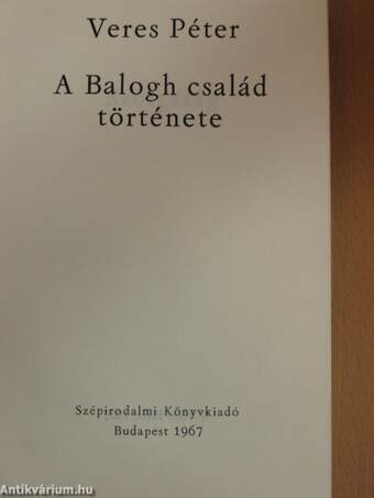 A Balogh család története