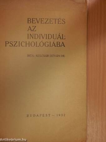 Bevezetés az individuálpszichológiába