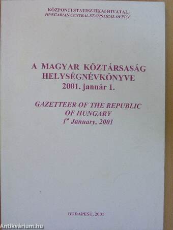 A Magyar Köztársaság helységnévkönyve 2001. január 1.