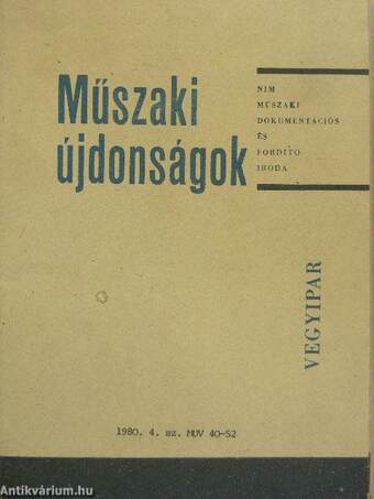 Műszaki Újdonságok 1980/4. MUV 40-52