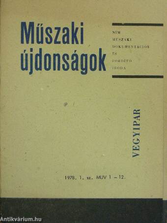 Műszaki Újdonságok 1978/1. MUV 1-12
