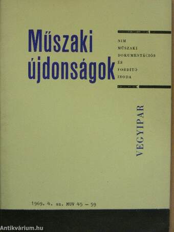 Műszaki Újdonságok 1969/4. MUV 45-59