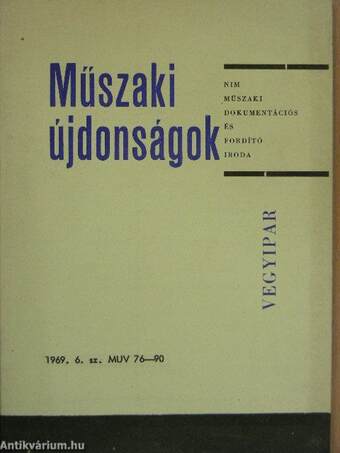 Műszaki Újdonságok 1969/6. MUV 76-90