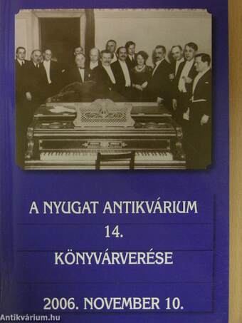 A Nyugat Antikvárium 14. könyvárverése