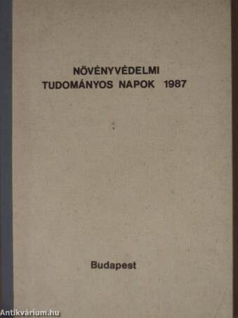 Növényvédelmi Tudományos Napok 1987/Program