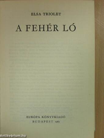 A fehér ló