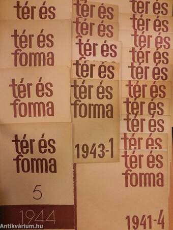 Tér és Forma 1940-1944. (vegyes számok, 19 db) 