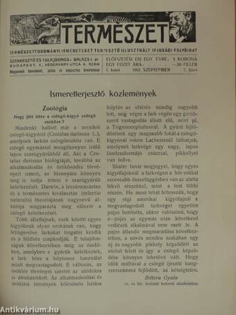 Természet 1912. szeptember