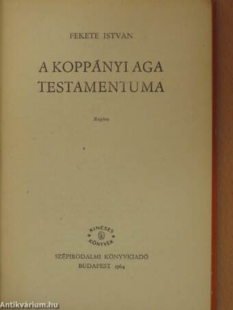 A koppányi aga testamentuma