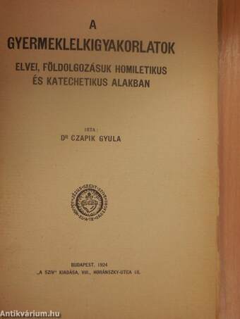 A gyermeklelkigyakorlatok