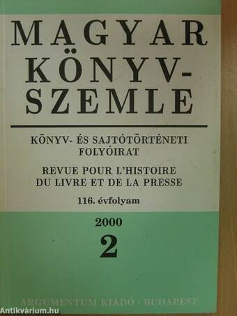 Magyar Könyvszemle 2000/2.