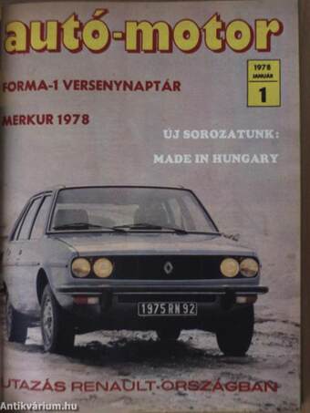 Autó-Motor 1978. január-december I-II./2 db Autó-Motor-Sport magazin