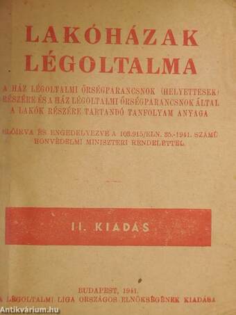 Lakóházak légoltalma