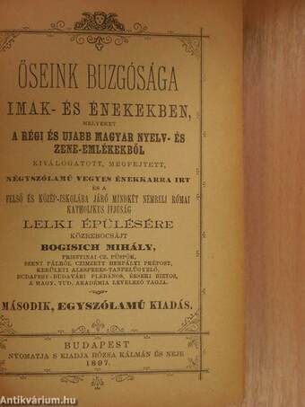 Őseink buzgósága imák- és énekekben I-II.