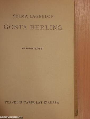 Gösta Berling I-II.