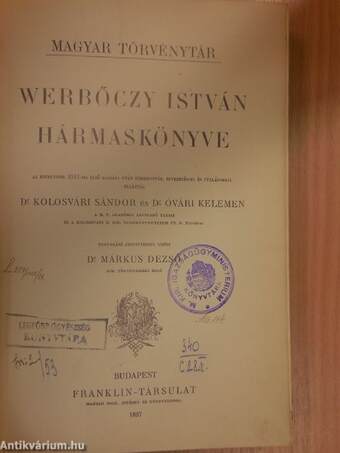 Werbőczy István Hármaskönyve