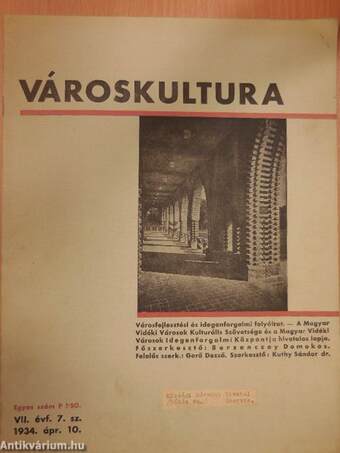 Városkultura 1934. április 10.