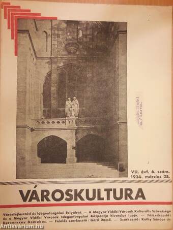 Városkultura 1934. március 25.