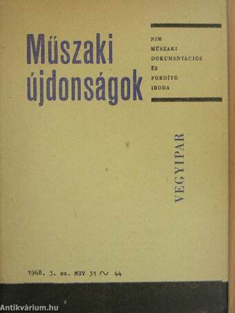 Műszaki Újdonságok 1968/3. MUV 31-44