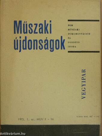 Műszaki Újdonságok 1973/1. MUV 1-16