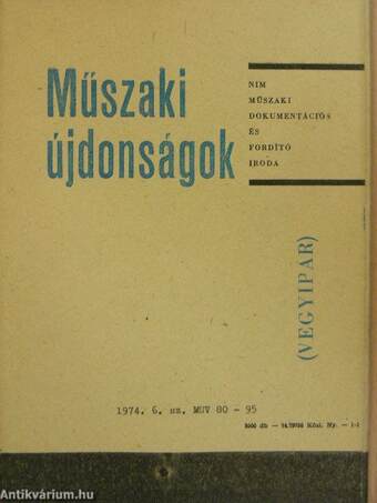 Műszaki Újdonságok 1974/6. MUV 80-95