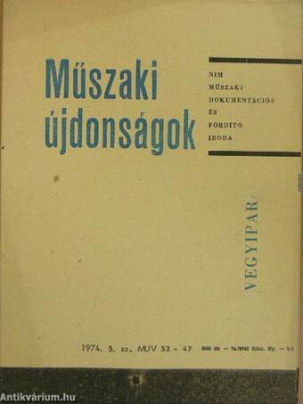 Műszaki Újdonságok 1974/3. MUV 32-47