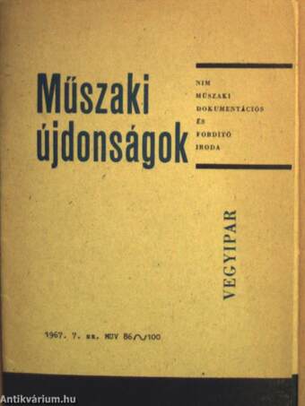 Műszaki Újdonságok 1967/7. MUV 86-100