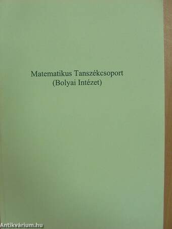 Matematikus Tanszékcsoport (Bolyai Intézet)