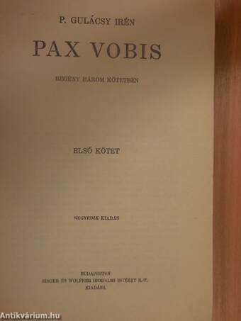 Pax Vobis I-III.