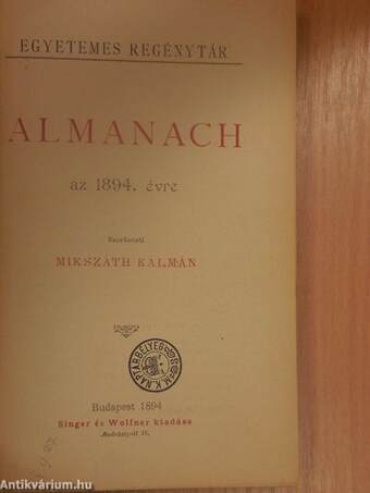 Almanach az 1894. évre