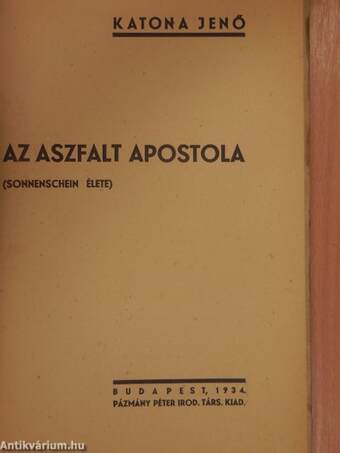 Az aszfalt apostola