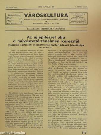 Városkultura 1934. április 10.