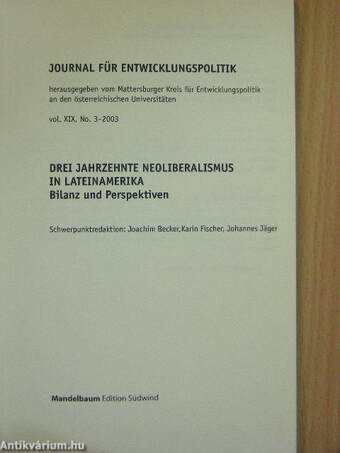 Journal für Entwicklungspolitik 2003/3