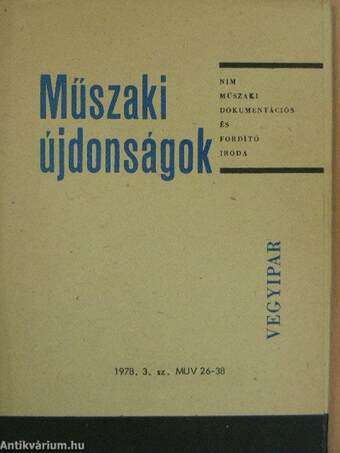 Műszaki Újdonságok 1978/3. MUV 26-38.