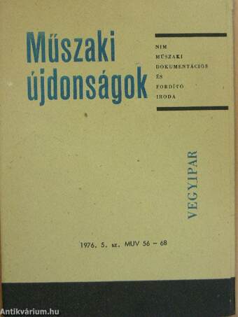 Műszaki Újdonságok 1976/5. MUV 56-68.