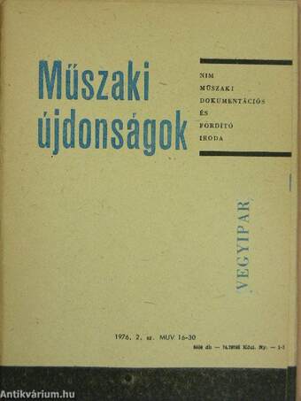 Műszaki Újdonságok 1976/2. MUV 16-30