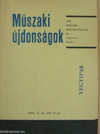 Műszaki Újdonságok 1976/3. MUV 31-42.